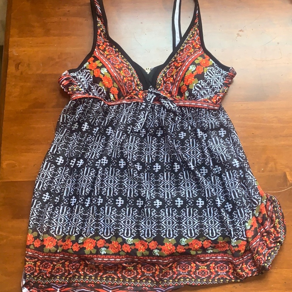 Multi colored plus size bathing suit